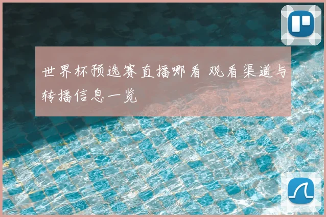 世界杯预选赛直播哪看 观看渠道与转播信息一览